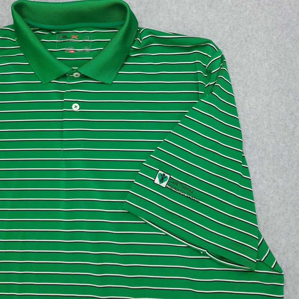 RLX Ralph Lauren Polo Shirt Mens XL Green Golf Dave Thomas Memorial Classic‎